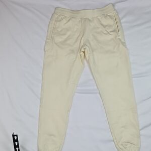Adult Cream Jogger Pants Large
